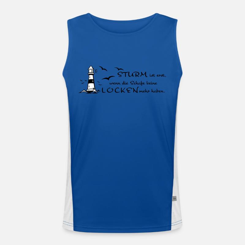 Sturm und Locken Funktionelles Kontrast-Tank Top für Männer 
