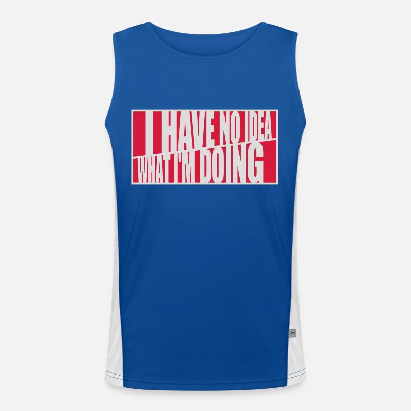 I Have No Idea Men's Functional Contrast Tank Top 