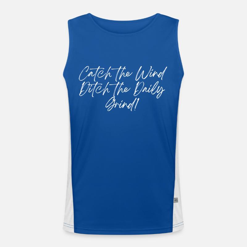 Catch the wind white - Men's Functional Contrast Tank Top  - royal/white