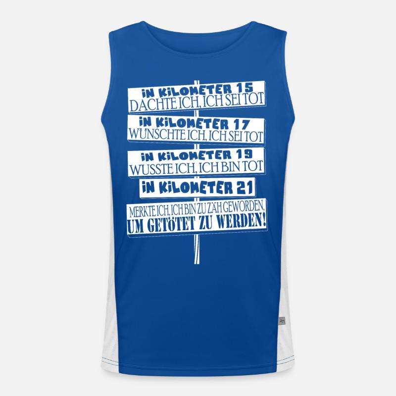Halbmarathon-Läufer Funktionelles Kontrast-Tank Top für Männer 
