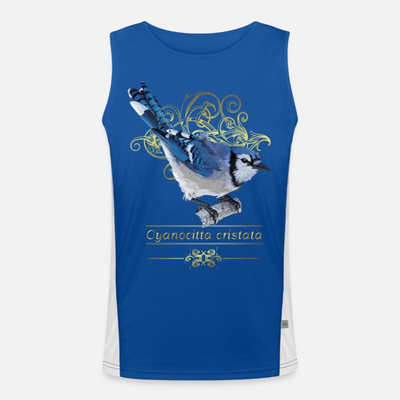 Blue Chara Men's Functional Contrast Tank Top 