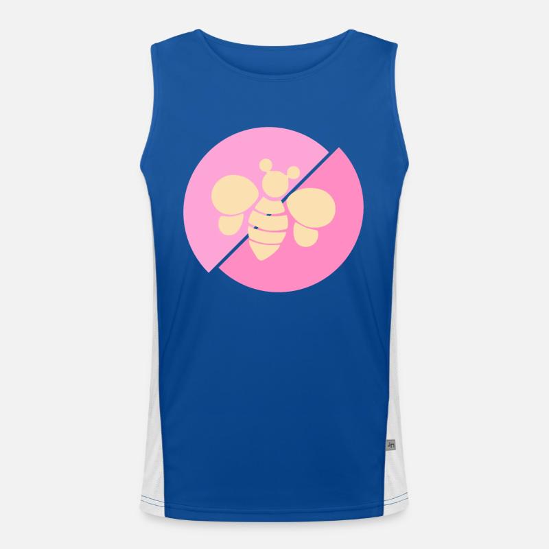 Abeille contrastée rose pastel Débardeur respirant contrasté Homme 