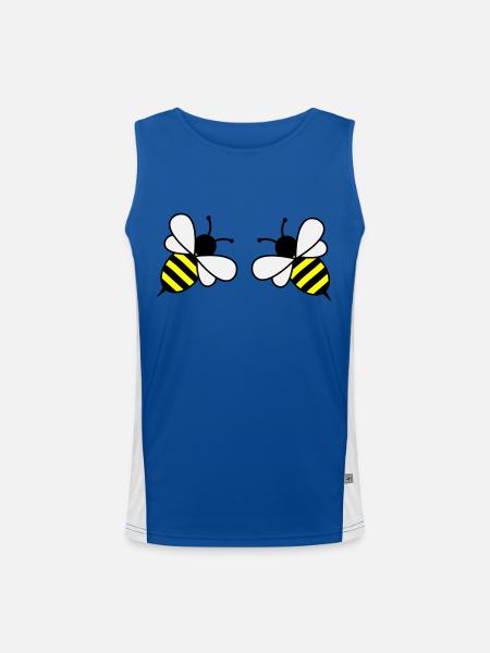 bees - Funktionelles Kontrast-Tank Top für Männer  - Royal/Weiß