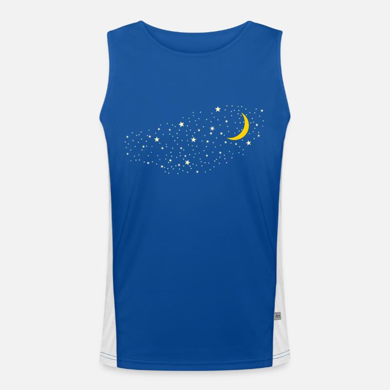 Moon and Stars | Starry sky for Romantics Men's Functional Contrast Tank Top 