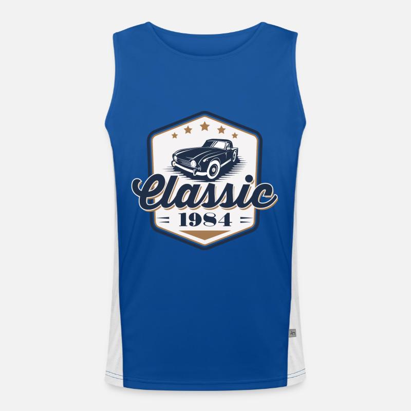 40. Geburtstag 1984 klassisches Auto Oldtimer Funktionelles Kontrast-Tank Top für Männer 