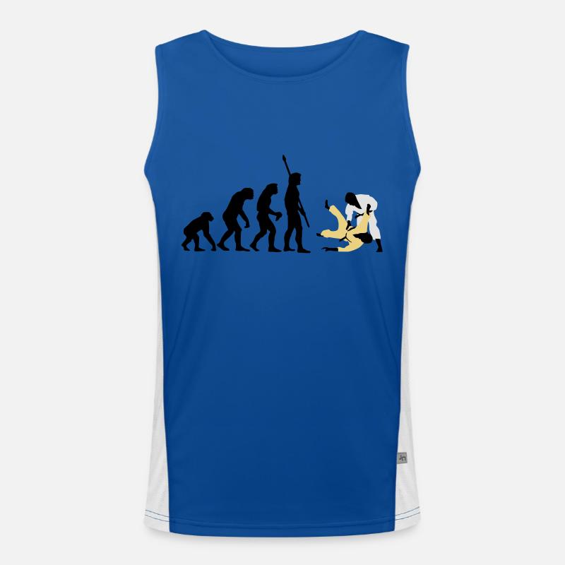 evolution_judo_a_3c - Men's Functional Contrast Tank Top  - royal/white