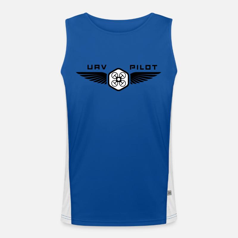 UAV PILOT1 Funktionelles Kontrast-Tank Top für Männer 