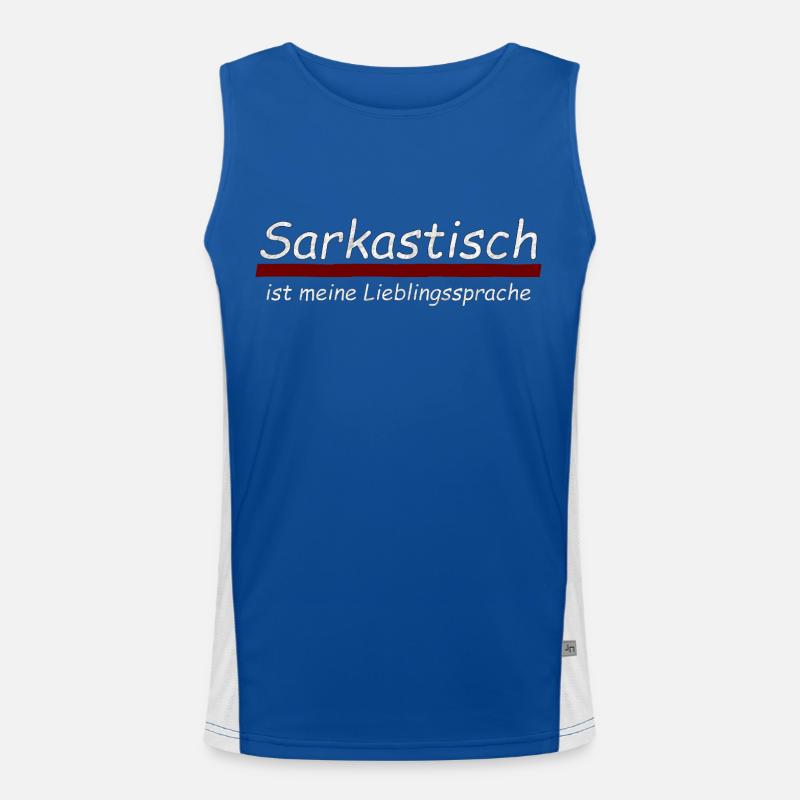 Sarcastic is my favorite language Men's Functional Contrast Tank Top 