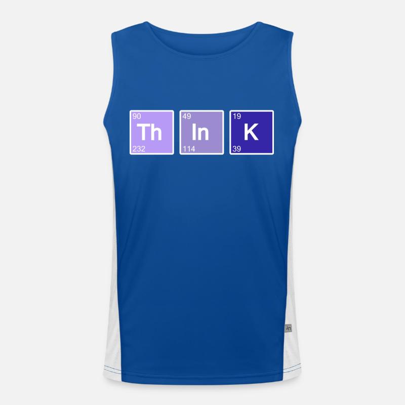 Think (blau) Funktionelles Kontrast-Tank Top für Männer 