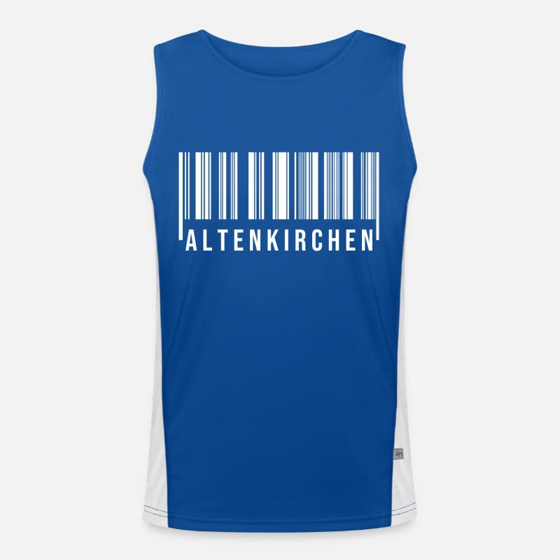 Altenkirchen Strichcode Funktionelles Kontrast-Tank Top für Männer 