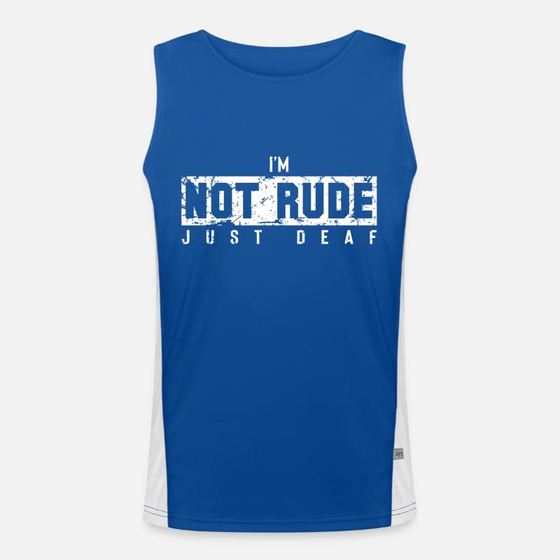 Conscience sourde pas impolie juste sourd Débardeur respirant contrasté Homme 