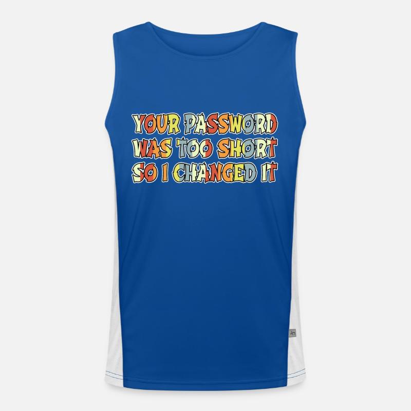 quote hacking coder anonymous mask analyst hacking Funktionelles Kontrast-Tank Top für Männer 