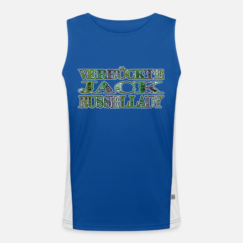 bluthund spruch windhund terrier hundeliebhaber Funktionelles Kontrast-Tank Top für Männer 