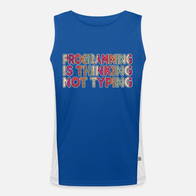 computer humour birthday present idea present idea Men's Functional Contrast Tank Top 