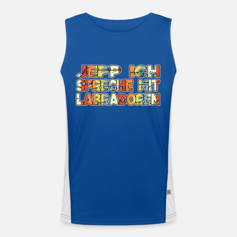 geburtstagsgeschenkidee bluthund geschenk Funktionelles Kontrast-Tank Top für Männer 