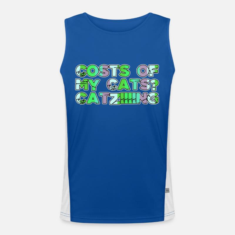 Cartoon Cat Cat Collage Tshirts Kitten Funny Men's Functional Contrast Tank Top 