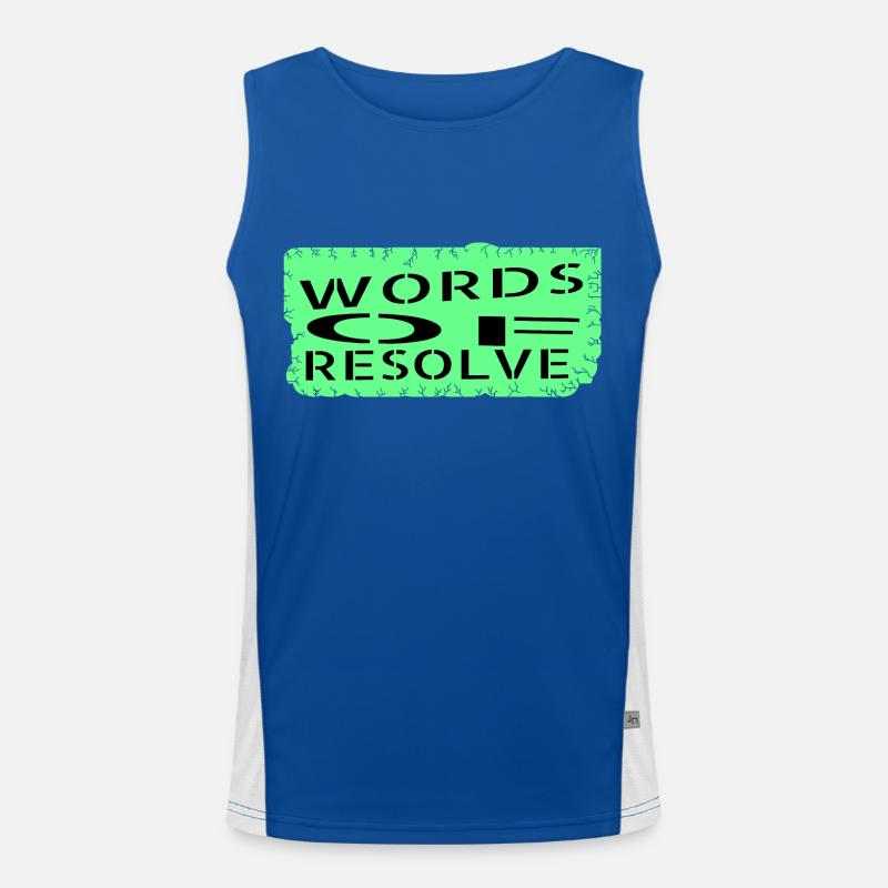 present quote meaningful conversation Men's Functional Contrast Tank Top 