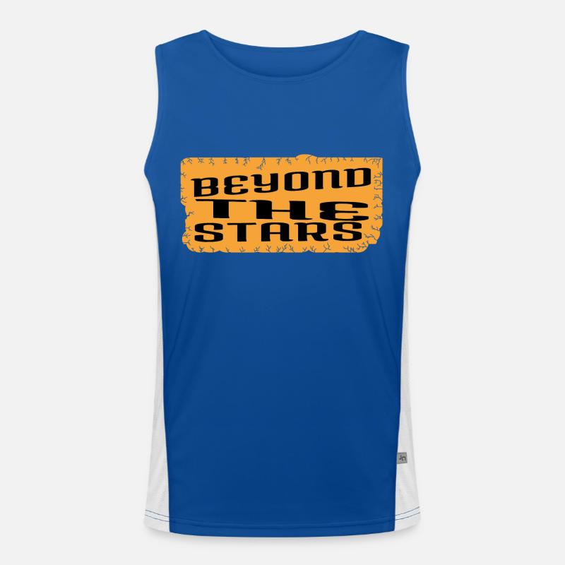 discovering tastes interstellar exploration - Men's Functional Contrast Tank Top  - royal/white