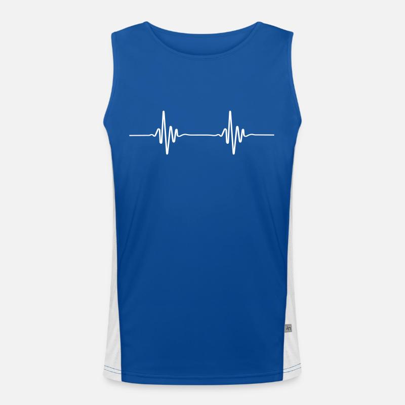 Battement du graphique ECG Débardeur respirant contrasté Homme 
