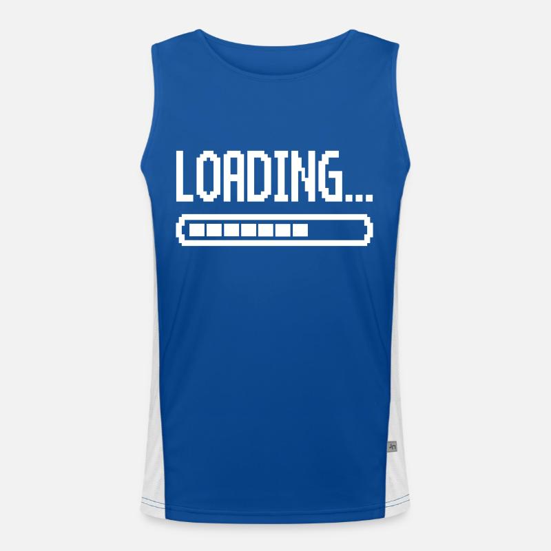 loading bar - Men's Functional Contrast Tank Top  - royal/white