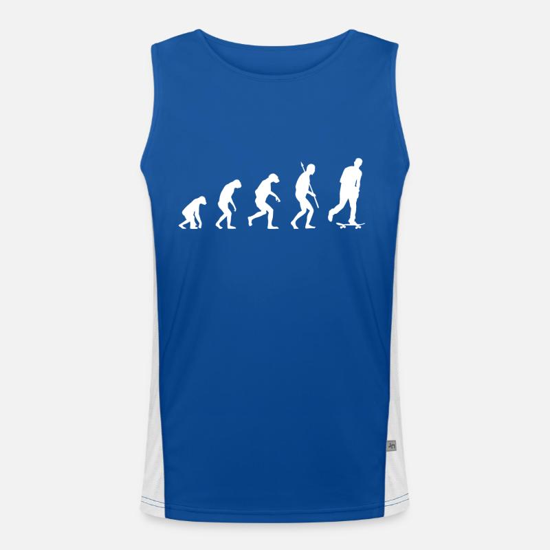 SKATEBOARD EVOLUTION Funktionelles Kontrast-Tank Top für Männer 
