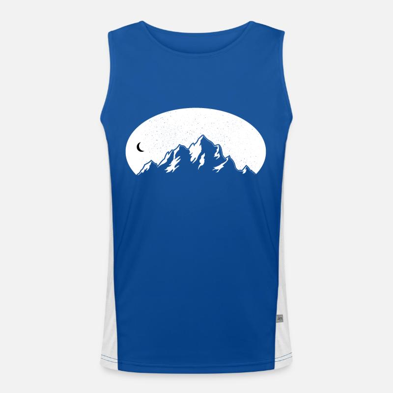 Wanderer Bergdesign Funktionelles Kontrast-Tank Top für Männer 