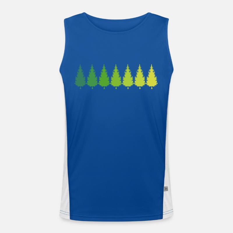 Wald Baum Natur Geschenk Funktionelles Kontrast-Tank Top für Männer 