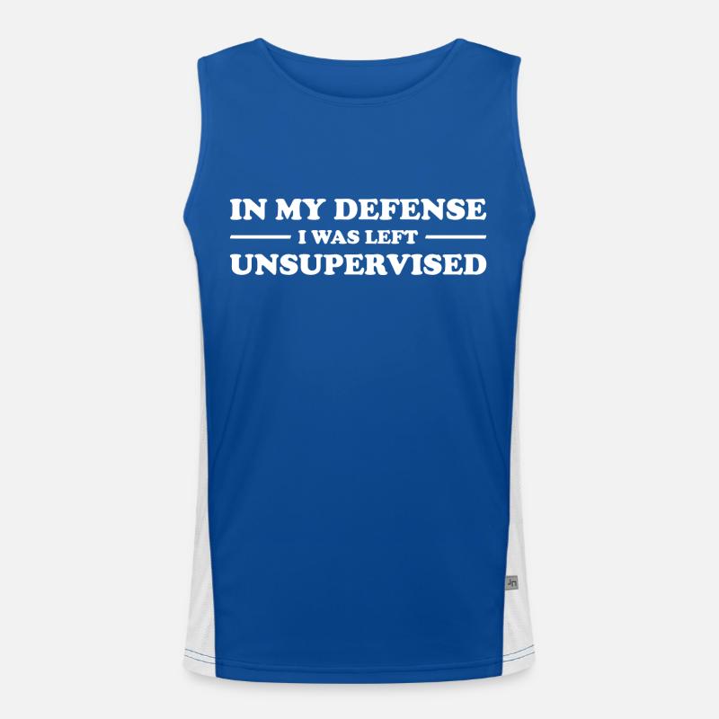 In My Defense I Was Left Unsupervised Men's Functional Contrast Tank Top 