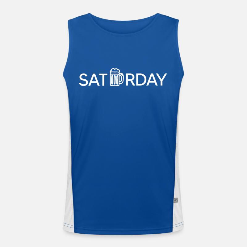 Bier Trinkspruch Biergarten Frühschoppen Funktionelles Kontrast-Tank Top für Männer 