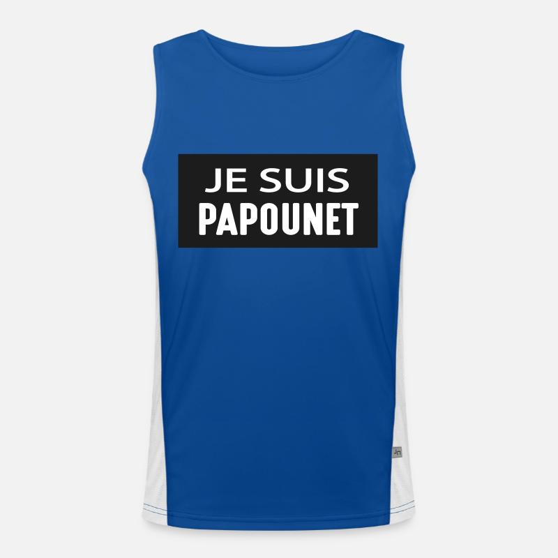 I'M A DADDY - Men's Functional Contrast Tank Top  - royal/white