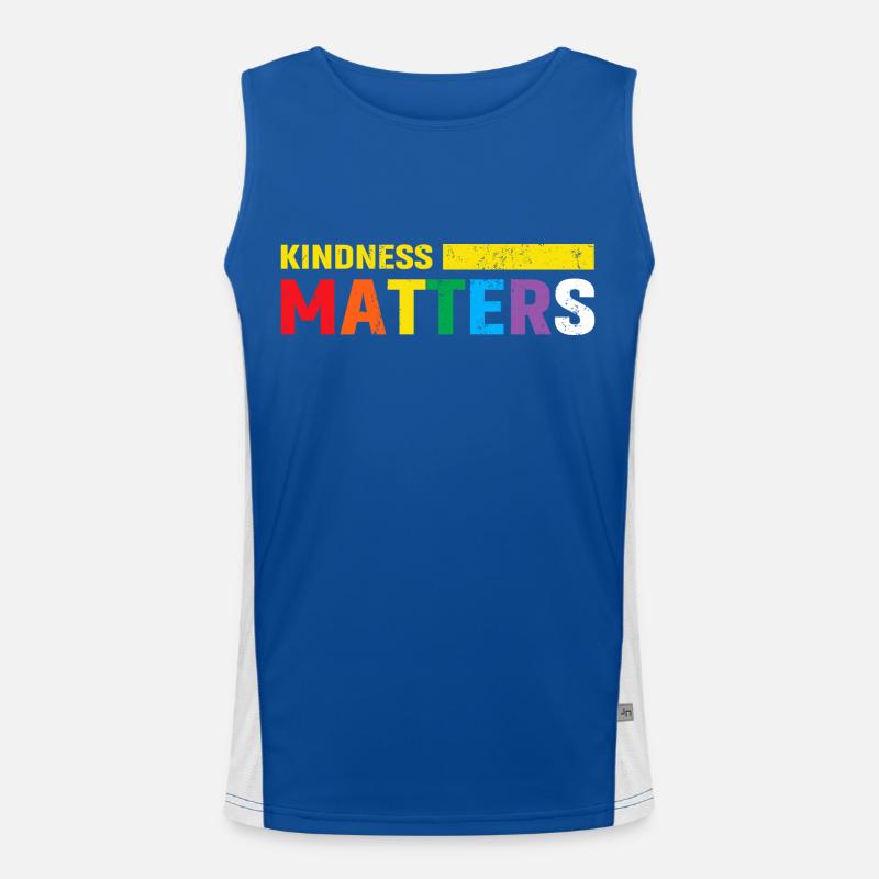 Kindness Matters Men's Functional Contrast Tank Top 