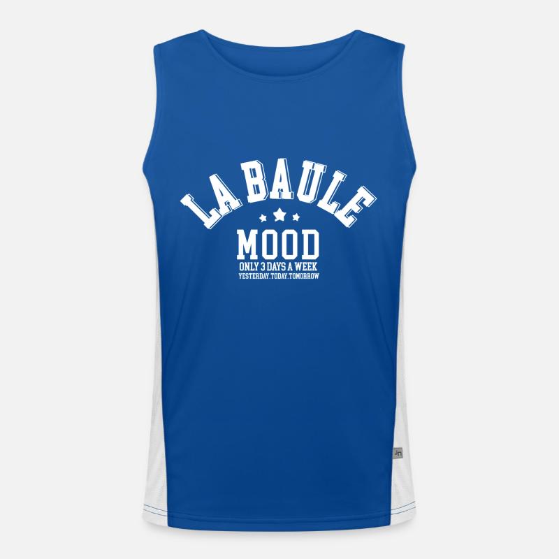 La Baule Mood - Men's Functional Contrast Tank Top  - royal/white