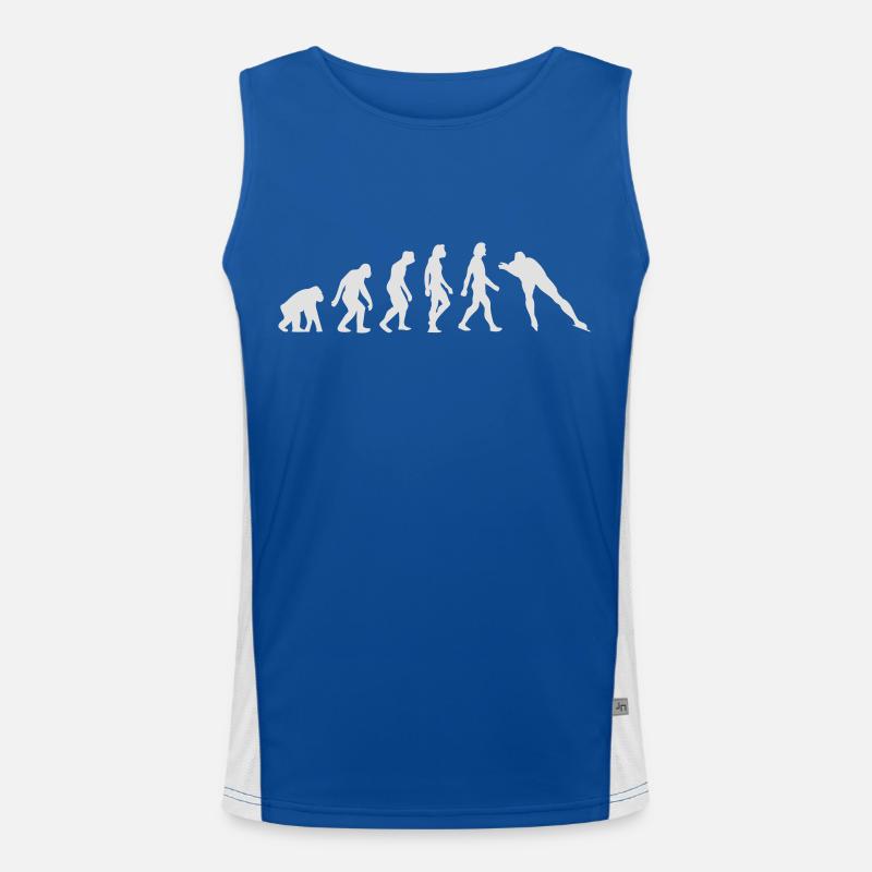 Die Evolution des Skates Funktionelles Kontrast-Tank Top für Männer 