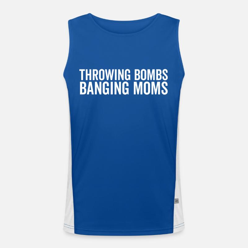 Throwing Bombs Banging Bombs - Men's Functional Contrast Tank Top - royal/white