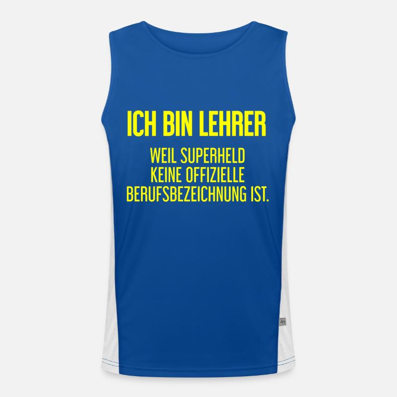 Lehrer - Mein offizieller Superhelden-Beruf! Funktionelles Kontrast-Tank Top für Männer 