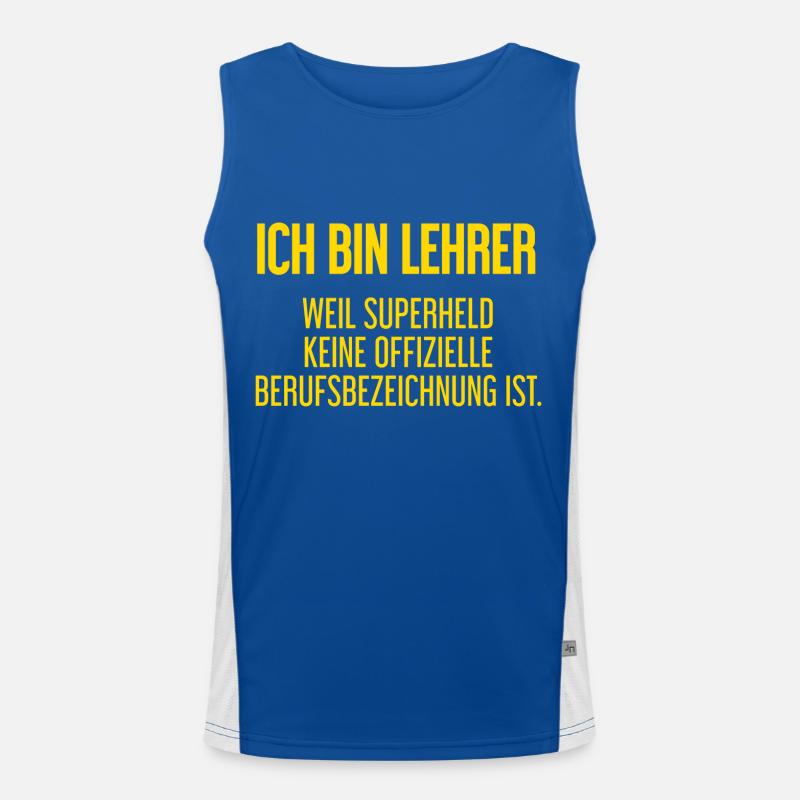Lehrer - Mein offizieller Superhelden-Beruf! Funktionelles Kontrast-Tank Top für Männer 