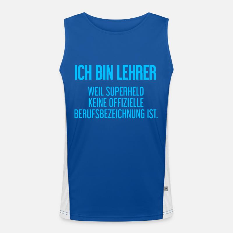 Lehrer - Mein offizieller Superhelden-Beruf! Funktionelles Kontrast-Tank Top für Männer 
