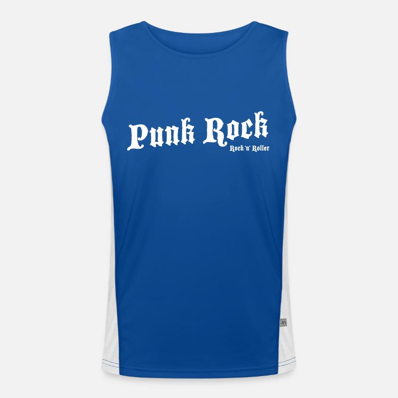 Punk Rock Blanc Débardeur respirant contrasté Homme 