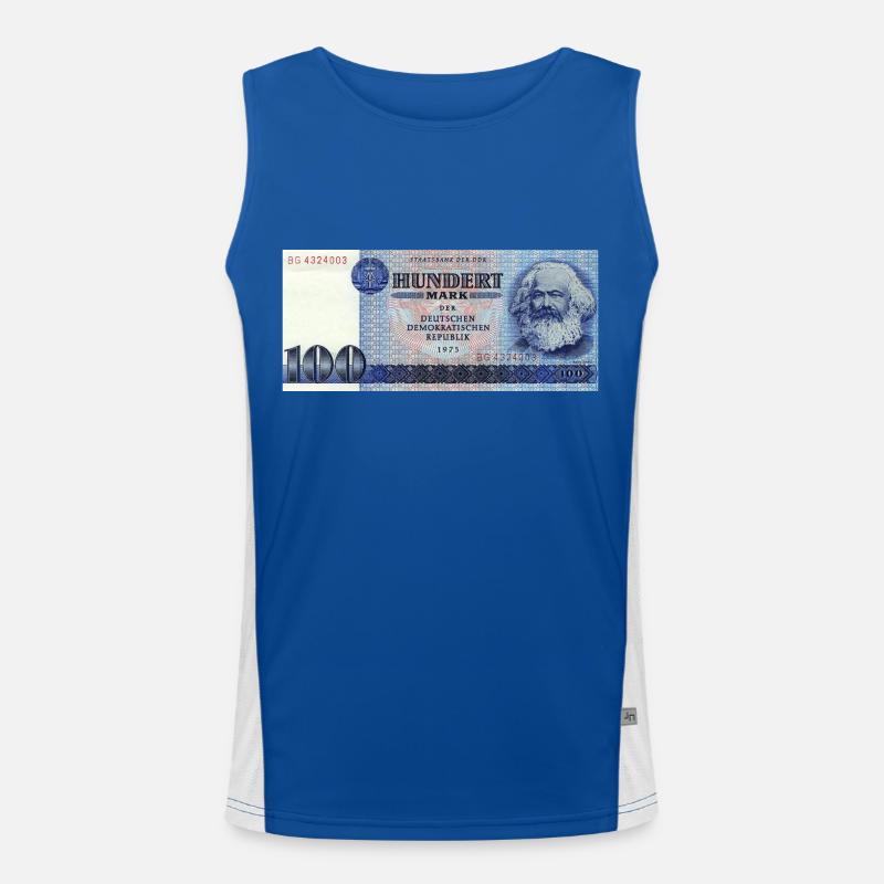 100 Mark der DDR Funktionelles Kontrast-Tank Top für Männer 