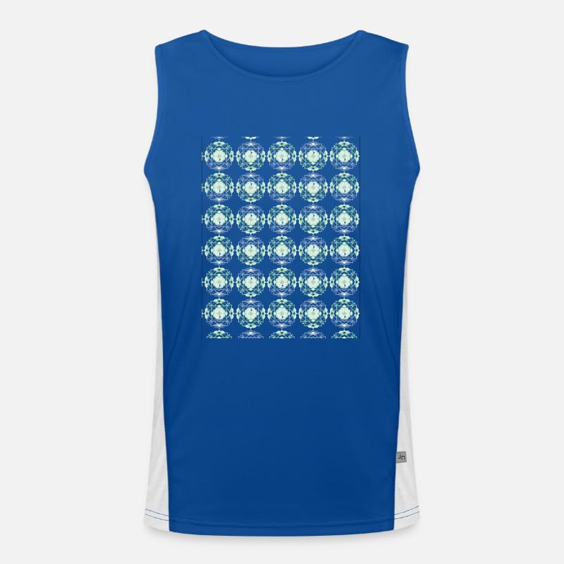 MANDELA PATTERN 3 150 - Men's Functional Contrast Tank Top  - royal/white