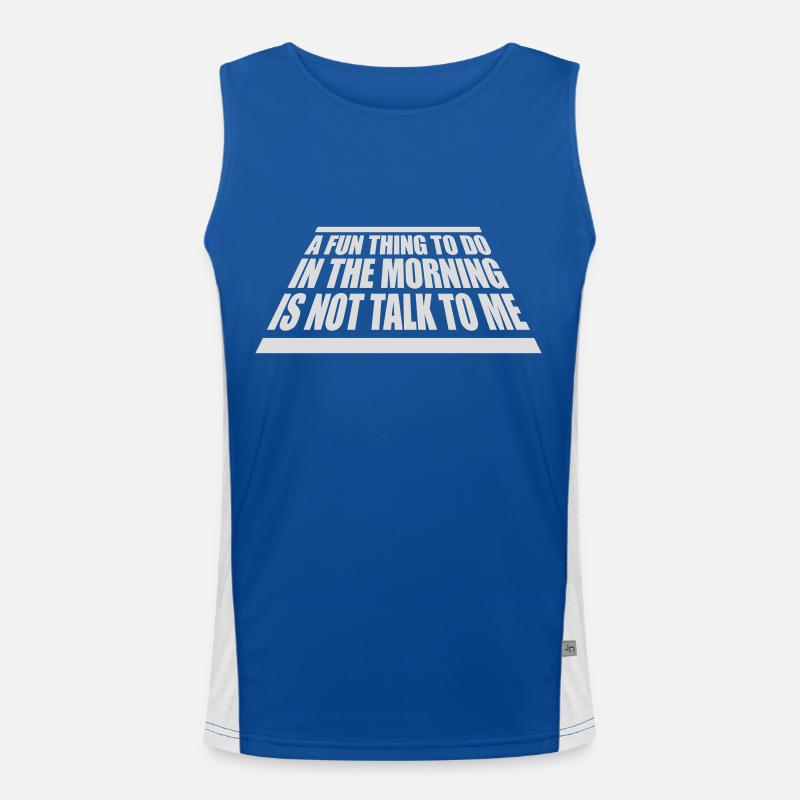 not talk to me - Men's Functional Contrast Tank Top  - royal/white