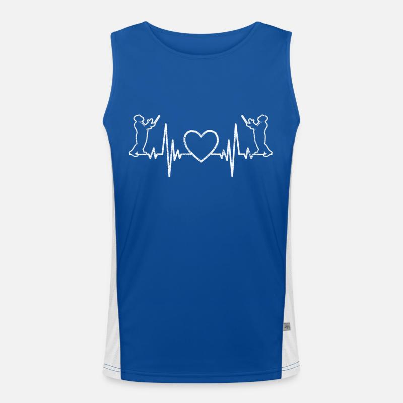Dirigent Gave Dirigent Dirigent Musikk - Funksjonell kontrast-singlet for menn - kongeblå/hvit