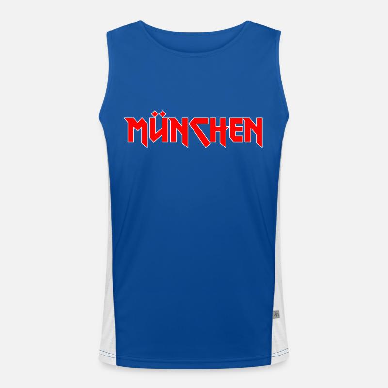 Maison à la mode MUNICH design métallique Débardeur respirant contrasté Homme 