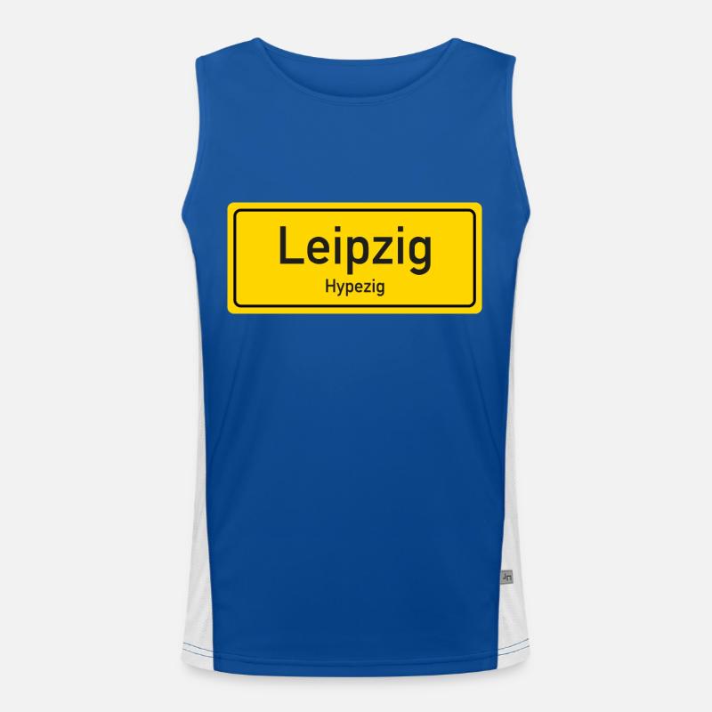 Leipzig place name germany - Men's Functional Contrast Tank Top  - royal/white
