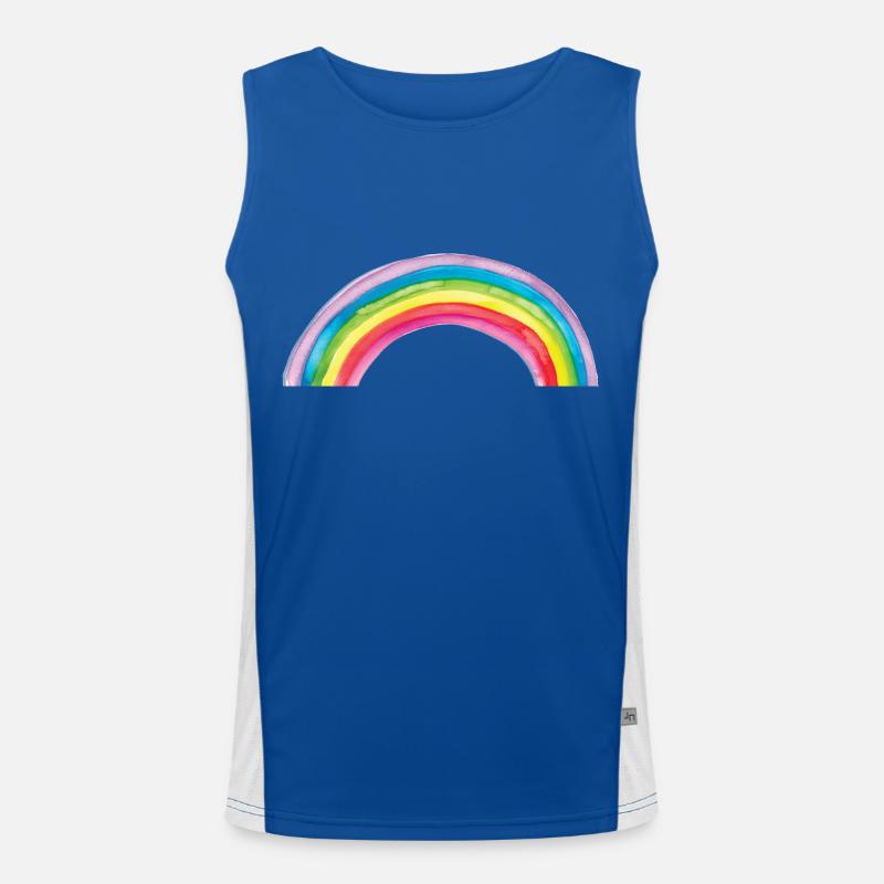 Watercolor Rainbow, Pride, Unicorns Débardeur respirant contrasté Homme 
