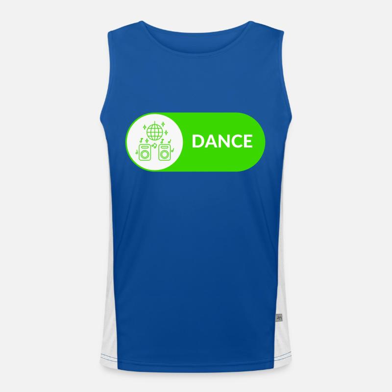 Dance button - Men's Functional Contrast Tank Top  - royal/white