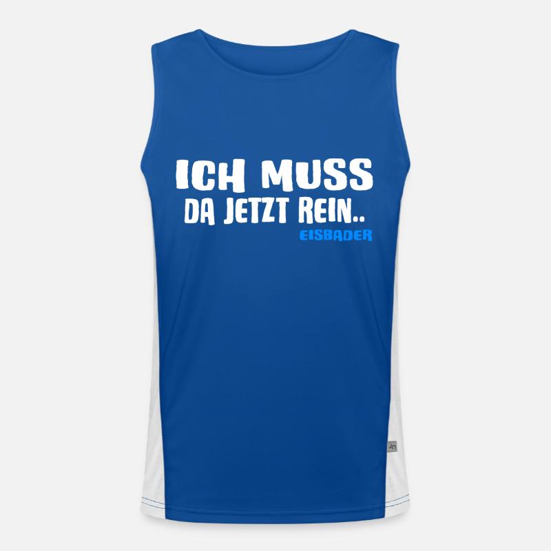 Ice Baths Winter Swimmer ICEBATH CHALLENGE Ice Hole Men's Functional Contrast Tank Top 