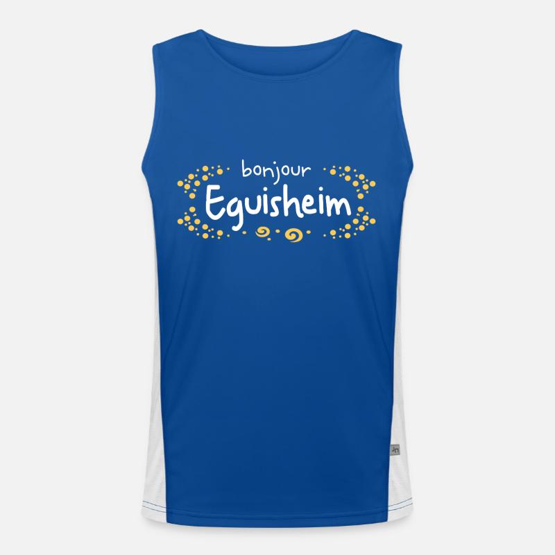 France Eguisheim text Men's Functional Contrast Tank Top 