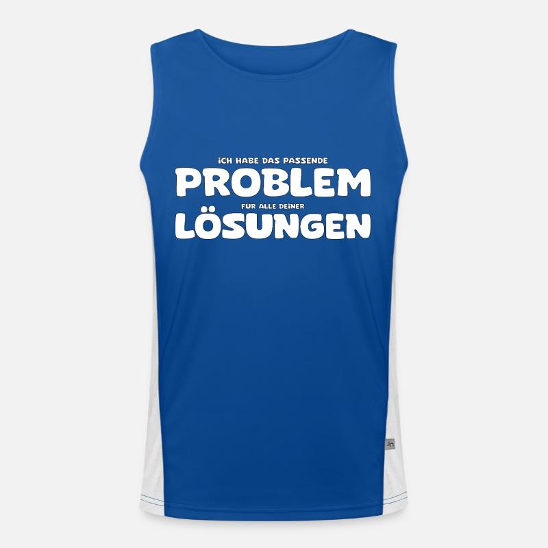 Drôle de problème et de solution en disant Débardeur respirant contrasté Homme 