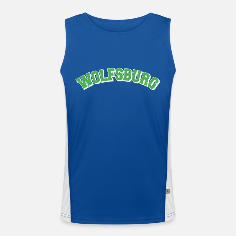 Wolfsburg College Funktionelles Kontrast-Tank Top für Männer 